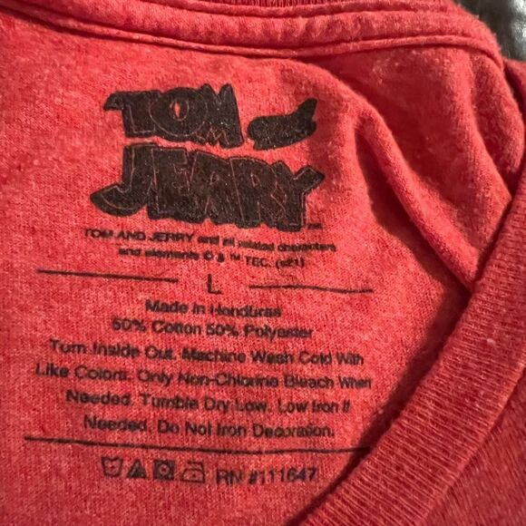 Tom & Jerry red t shirt size L - Picture 5 of 5